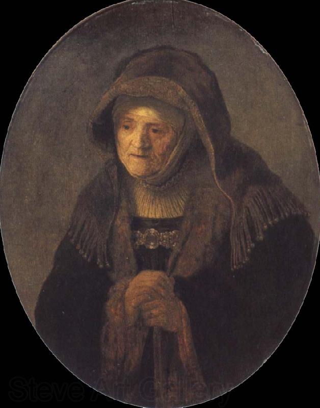 REMBRANDT Harmenszoon van Rijn The artist-s mother as the prophetess Hannah Spain oil painting art